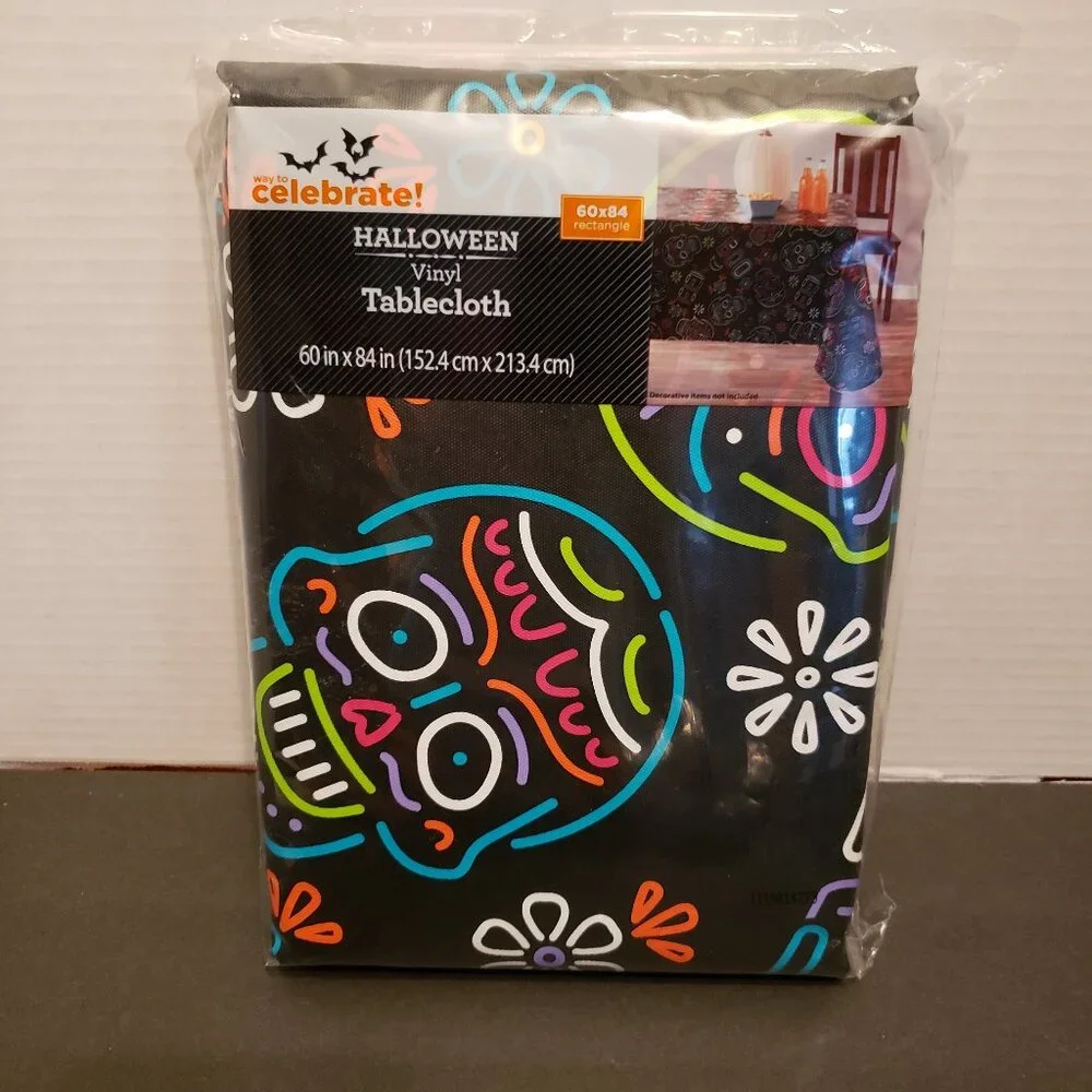 Halloween Psychedelic Tablecloth 60” X 84